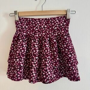 Zara Girls Floral Flouncy Flared Skirt